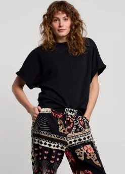 Summum Woman Scuba Top Met Korte Mouw|Vrouwen Tops & T-Shirts