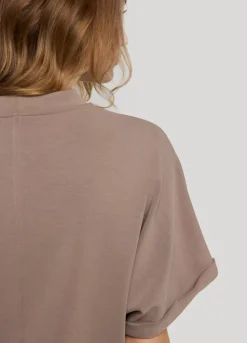 Summum Woman Scuba Top Met Korte Mouw|Vrouwen Tops & T-Shirts