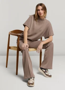 Summum Woman Scuba Top Met Korte Mouw|Vrouwen Tops & T-Shirts