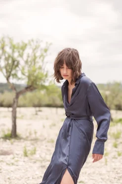 Summum Woman Silky Touch Doorknoopjurk|Vrouwen Jurken