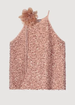 Summum Woman Singlet Met Pailletten|Vrouwen Tops & T-Shirts