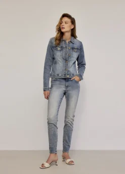 Summum Woman Skinny Blue Daze Nova|Vrouwen Broeken & Jumpsuits