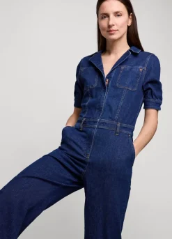 Summum Woman Slim Fit Denim Jumpsuit|Vrouwen Broeken & Jumpsuits