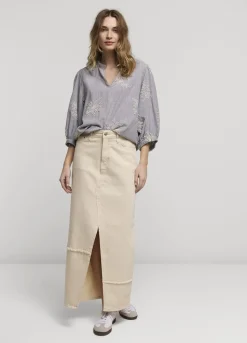 Summum Woman Streepjestop Met Bloemen|Vrouwen Tops & T-Shirts