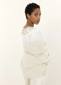 Summum Woman Top Illusie Kanten Hals|Vrouwen Tops & T-Shirts