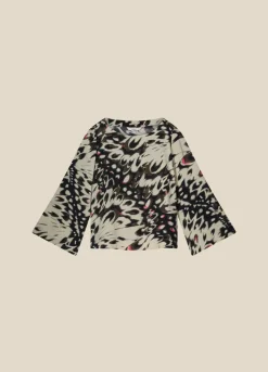 Summum Woman Top Met Flared Mouwen|Vrouwen Blouses