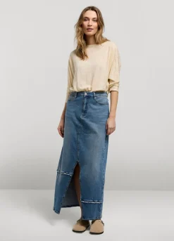 Summum Woman Top Met Kanten Mouw|Vrouwen Tops & T-Shirts