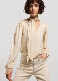 Summum Woman Top Met Losse Sjaal|Vrouwen Tops & T-Shirts