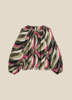 Summum Woman Top Met Pofmouw|Vrouwen Blouses