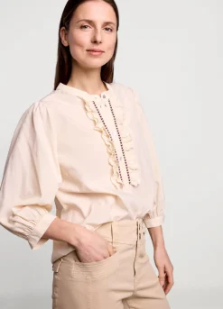 Summum Woman Top Met Ruches|Vrouwen Blouses
