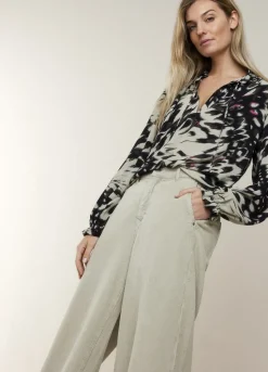 Summum Woman Top Met Ruches|Vrouwen Blouses