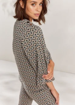 Summum Woman Top Met Ruitjes Jacquard|Vrouwen Tops & T-Shirts