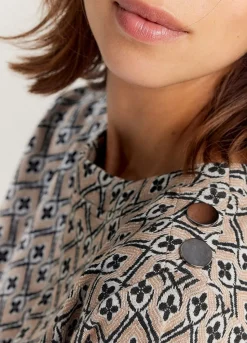 Summum Woman Top Met Ruitjes Jacquard|Vrouwen Tops & T-Shirts