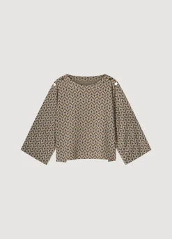 Summum Woman Top Met Ruitjes Jacquard|Vrouwen Tops & T-Shirts