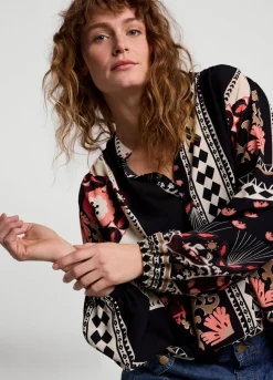 Summum Woman Top Met Staanderkraag|Vrouwen Tops & T-Shirts