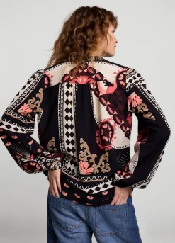 Summum Woman Top Met Staanderkraag|Vrouwen Tops & T-Shirts