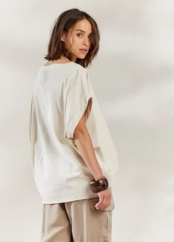 Summum Woman Top Met Wijde Boothals|Vrouwen Tops & T-Shirts