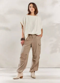 Summum Woman Top Met Wijde Boothals|Vrouwen Tops & T-Shirts