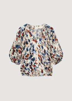 Summum Woman Top V-Hals Camouflage Print|Vrouwen Tops & T-Shirts