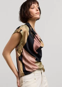 Summum Woman Top Waterval Halslijn|Vrouwen Tops & T-Shirts