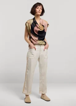 Summum Woman Top Waterval Halslijn|Vrouwen Tops & T-Shirts