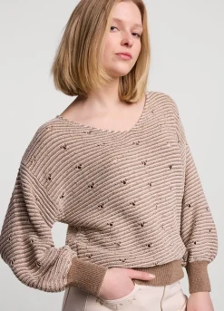 Summum Woman Trui Met Ingebreide Streep|Vrouwen Truien & Vesten