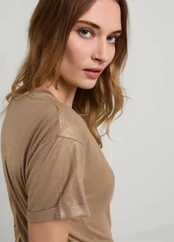 Summum Woman T-Shirt Glittercoating|Vrouwen Tops & T-Shirts