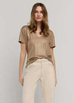 Summum Woman T-Shirt Glittercoating|Vrouwen Tops & T-Shirts