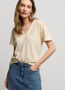 Summum Woman V-Hals Top Met Kant|Vrouwen Tops & T-Shirts