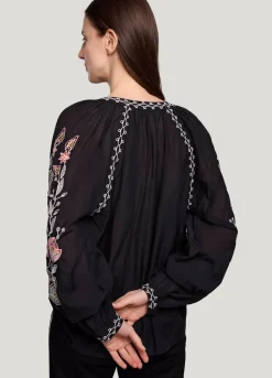 Summum Woman Voile Blouse Met Borduur|Vrouwen Blouses