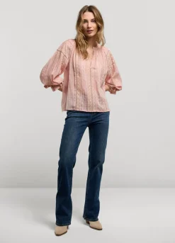 Summum Woman Voile Blouse Met Kant|Vrouwen Blouses