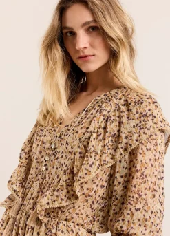 Summum Woman Voile Jurk Met Ruches|Vrouwen Jurken