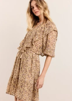 Summum Woman Voile Jurk Met Ruches|Vrouwen Jurken